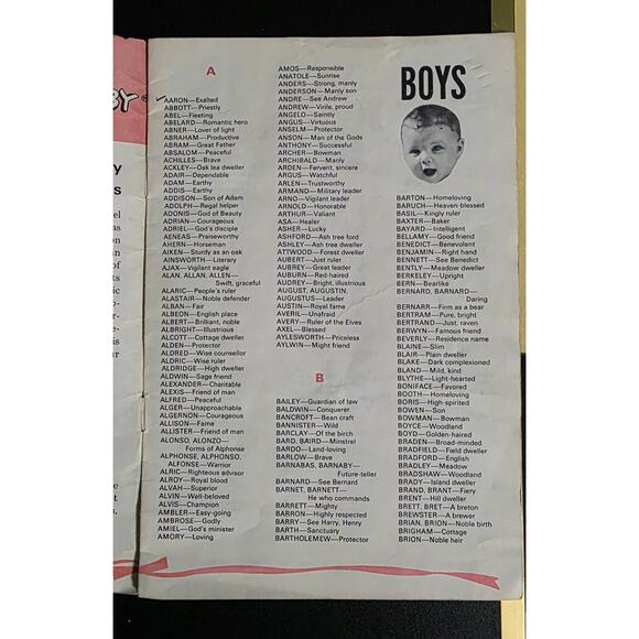 Vintage WT Grants Department Store Baby Name Booklet 1950-1960s - Picture 2 of 4